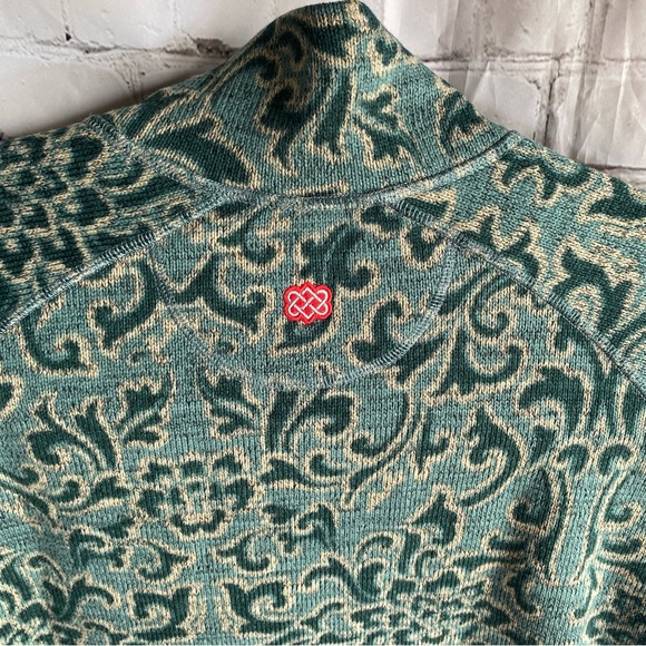 Sherpa Adventure Gear Fleece Sweater Green Cloud Mock Neck 1/4 Zip Women’s Sz Sm - Picture 7 of 7